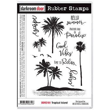 Darkroom Door Rubber Stamps Tropical Island (DDRS181)
