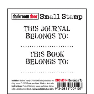 Darkroom Door Small Stamp Belongs To (DDSM014)