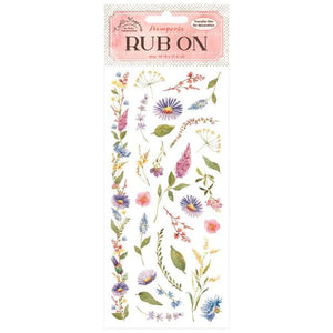 Stamperia Create Happiness Welcome Home Collection Rub-Ons Flowers (DFLRB17)