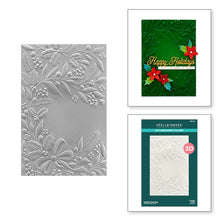Load image into Gallery viewer, Spellbinders Paper Arts 3-D Embossing Folder Holiday Floral (E3D-041)