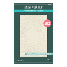 Load image into Gallery viewer, Spellbinders Paper Arts Four Petal Floral 3D Embossing Folder (E3D-053)