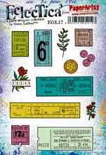 Load image into Gallery viewer, PaperArtsy Eclectica3 Rubber Stamp Set Tags &amp; Tickets designed by Gwen Lafleur (EGL17)
