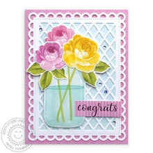 Load image into Gallery viewer, Sunny Studio Photopolymer Clear Stamp & Die Set Everything's Rose (SSCL-214)