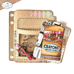 Elizabeth Craft Designs For the Record Collection Crayons with Journaling Cards (CS279)