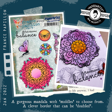 Load image into Gallery viewer, Paper Artsy Stamp Set Flawesome Balance designed by France Papillon (FP024)