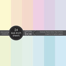 Load image into Gallery viewer, Memory Box 6x6 Shimmering Cardstock Delicate Pastel Glitter Pad (GP1001)