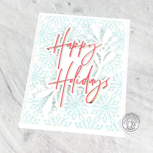 Hero Arts Clear Stamp & Hot Foil Plate Happy Holidays (CM646)