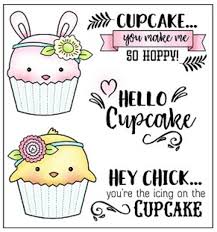 Darcie's Heart & Home: Cling Mounted Rubber Stamp Set - Hoppy Cupcake (JCS347)