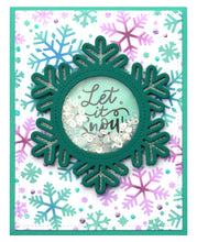Load image into Gallery viewer, Lawn Fawn Lawn Clippings Snowflake Background Stencil (LF2710)
