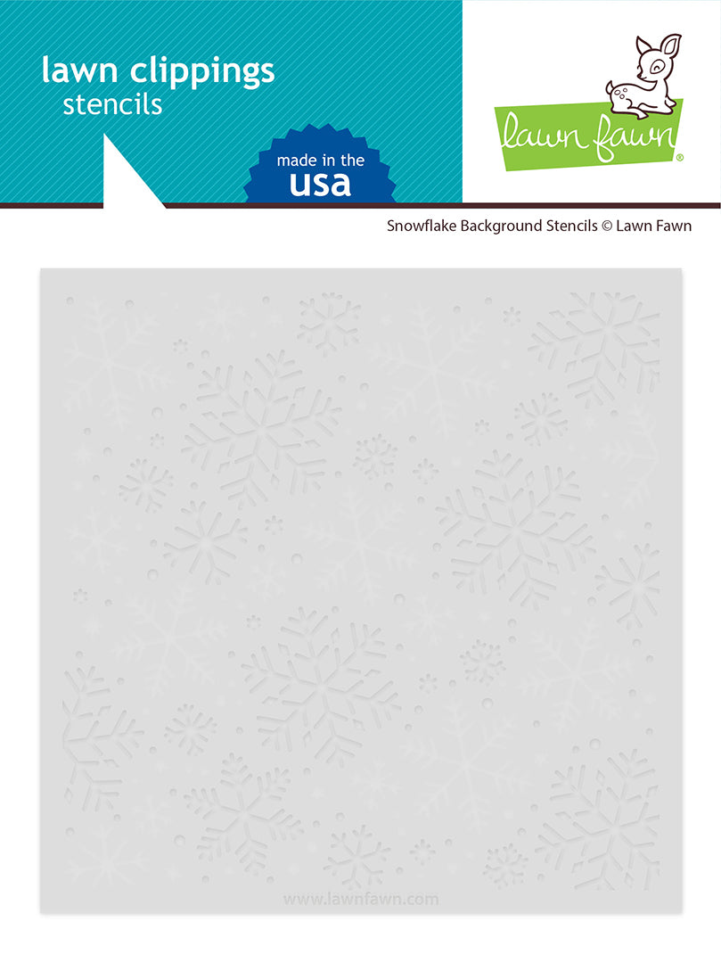 Lawn Fawn Lawn Clippings Snowflake Background Stencil (LF2710)