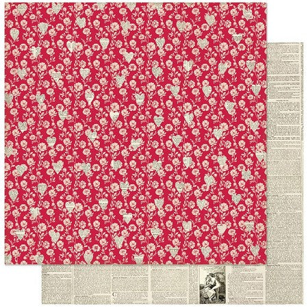 Authentique Love Notes Collection 12x12 Scrapbook Paper Love Notes One (LVN001)