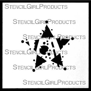 StencilGirl Products 4" by 4" Seth Apter Techno Insiders Star Stencil (M089)