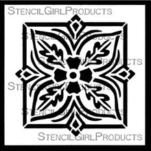Load image into Gallery viewer, StencilGirl Products - 4" by 4" Gwen Lafleur - Decorative Folk Flower - M114