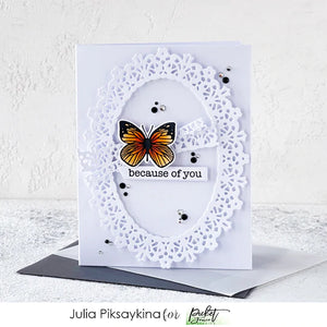 Picket Fence Studios Stamp & Die Set Butterfly Beauties (A-158D)