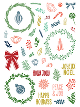 Load image into Gallery viewer, LDRS Creative Peace & Joy Piroutte Stamp & Die Set (8248)