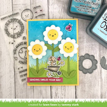 Load image into Gallery viewer, LawnFawn Lawn Cuts Dies Reveal Wheel Circle Frame Add-On Flower & Sun (LF2254)