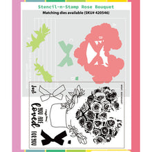 Load image into Gallery viewer, Waffle Flower Stencil-n-Stamp & Die Set Rose Bouquet