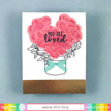 Load image into Gallery viewer, Waffle Flower Stencil-n-Stamp & Die Set Rose Bouquet