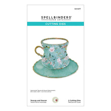 Load image into Gallery viewer, Spellbinders Paper Arts Victory Garden Collection Tea Cup & Saucer Die Set (S4-1277)