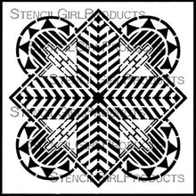 Load image into Gallery viewer, StencilGirl Products - Art Deco Sun Medallion 6" Stencil by Gwen Lafleur (S455)