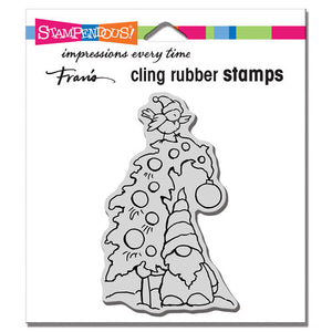 Stampendous Fran's Cling Rubber Stamps - Cling Gnome Tree (CRM346)