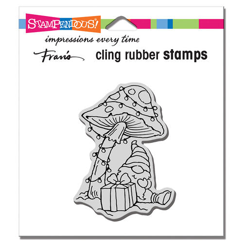 Stampendous Fran's Cling Rubber Stamps Cling Mushroom Gnome (CRM347)