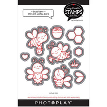 Load image into Gallery viewer, Photoplay Say It With Stamps Photopolymer Stamp &amp; Die Set Busy Bees (SIS2655/2656)
