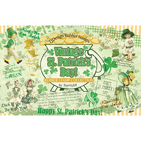 Tweety Jill Vintage St. Patrick's Day Rubber Stamp Collection