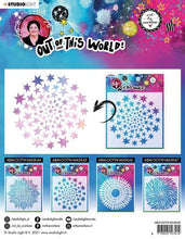 Load image into Gallery viewer, Art by Marlene Out of This World Collection Stencil Star Burst (ABM-OOTW-MASK45)