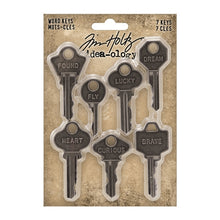 Load image into Gallery viewer, Tim Holtz idea-ology Metal Word Keys (TH94245)