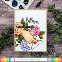 Load image into Gallery viewer, Waffle Flower Love Letter Stamp & Stencil Set