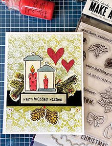 Wendy Vecchi Stamp, Die & Stencil Set Warm Wishes (WVZ75257)