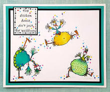 Load image into Gallery viewer, PaperArtsy Rubber Stamp Set Drunken Chickens by Elena Zinski (ZA58)