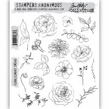 Load image into Gallery viewer, Stampers Anonymous Tim Holtz Cling Rubber Stamps Floral Elements (CMS445)