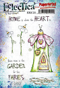 PaperArtsy Eclectica3 Stamp Set Home is Where the Heart Is designed by Kay Carley (EKC35)