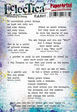 Load image into Gallery viewer, PRE-ORDER PaperArtsy Electica3 Rubber Stamp Dreaming & Doing by Alison Bomber (EAB07)