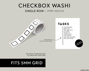 InkByJeng Washi Tape - Check Boxes (Single) - W7-CBSR-097