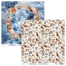 Load image into Gallery viewer, Mintay Papers Seaside Escape Collection 12x12 Scrapbook Paper Shells (MT-SEA-04)
