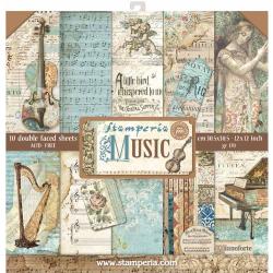 Stamperia Music 12x12 Paper collection (SBBL48)