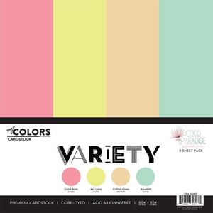 Photoplay Paper Coco Paradise Collection Cardstock Variety Pack 12x12 Paper (214517)