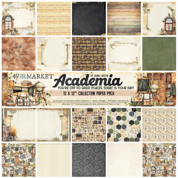 49 and Market Academia Collection 12x12 Paper Pack (AC-28041)