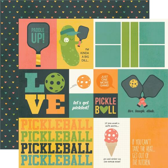 Simple Stories Pickleball Elements 1 12x12 Paper (21951)