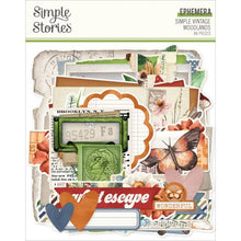 Load image into Gallery viewer, Simple Stories Simple Vintage Woodlands Ephemera 46/Pkg (24726)
