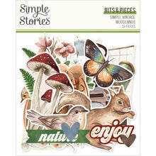 Load image into Gallery viewer, Simple Stories Simple Vintage Woodlands Bits n Pieces 52/Pkg (24722)
