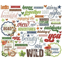 Load image into Gallery viewer, Simple Stories Simple Vintage Woodlands Bits n Pieces Sentiment 53/Pkg (24725)
