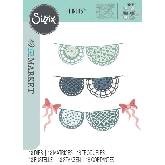 Sizzix 49 and Market Doily Banner Die Set (666947)