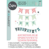 Sizzix 49 and Market Banner Bash Stamp and Die Set (666945)