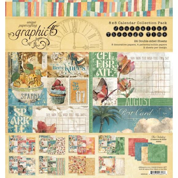 Graphic 45 Journaling Through Time Collection Pack 8x8