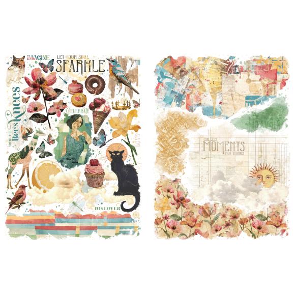 Graphic 45 Rub Ons Journaling Through Time