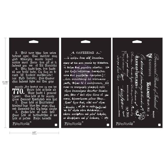 Prima Stencils Finnabair - Old Pages
